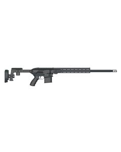 Bushmaster 0110001BLK BA30308 Win 10+1 24" Black Threaded Barrel, Black Hard Coat Anodized 14" M-LOK Handguard, Black Aluminum Folding Chassis Stock, AR Style Grip, Ambidextrous