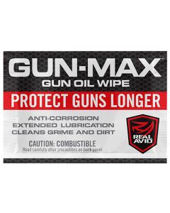 Real Avid AVGMW25 Gun-Max Gun Oil Against Corrosion &amp; Lubricates Wipes 25 Count