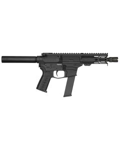 CMMG PE40A51C6AB Banshee MKGS 40 S&amp;W 22+1 5", Black, Buffer Tube (No Brace), EML4 M-LOK Handguard, Zeroed Linear Comp (Glock Mag Compatible)