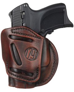 1791 Gunleather 4WH3VTGR 4-WayIWB/OWB Size 03 Vintage Leather Belt Clip Compatible w/Glock 26/Ruger LC9/S&amp;W M&amp;P Shield/2.0 9/40 Right Hand