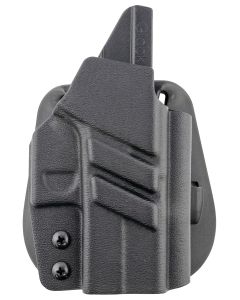 1791 Gunleather TACPDHOWBG43XMOSBLKR Tactical KydexOWB Black Kydex Paddle Compatible w/Glock 43/43X/43X MOS Right Hand