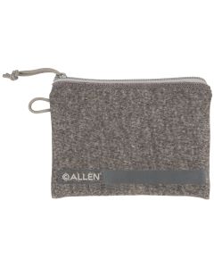 Allen 3625 Pistol PouchGray Polyester w/Lockable Zippers, ID Label &amp; Fleece Lining Holds Compact Size Handgun 5" L x 7" W Interior Dimensions