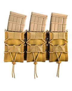 High Speed Gear 45TA00CB TACO Shingle Mag Pouch Triple Coyote Brown Nylon MOLLE Compatible w/ Rifle