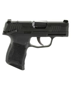 Sig Sauer 365380BSSMS P365Micro-Compact 380 ACP 10+1 3.10" Black Carbon Steel Barrel, Black Nitron Optic Ready/Serrated Slide &amp; Frame w/Sig Rail, Black Polymer Grips, Manual Safety, Right Hand