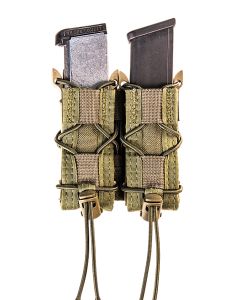 High Speed Gear 11PT02OD TACO Mag Pouch Double OD Green Nylon MOLLE Compatible w/ Pistol