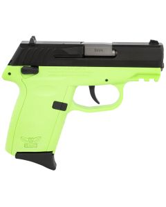 SCCY Industries CPX1CBLGG3 CPX-1 Gen3 9mm Luger 10+1 3.10" Lime Green Polymer w/Picatinny Rail Serrated Black Nitride SS Slide Lime Green Polymer Grip