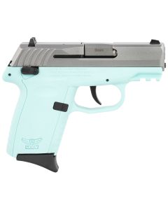 SCCY Industries CPX1TTSBG3 CPX-1 Gen3 9mm Luger 10+1 3.10" Stainless Serrated Slide,Polymer w/Picatinny Rail Frame, SCCY Blue Polymer Grip
