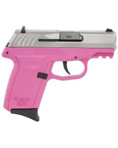 SCCY Industries CPX-2TTPKG3 CPX-2 Gen3 9mm Luger Caliber with 3.10" Barrel, 10+1 Capacity, Pink Finish Picatinny Rail Frame, Serrated Stainless Steel Slide, Polymer Grip &amp; No Manual Thumb Safety