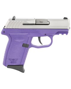 SCCY Industries CPX-2TTPUG3 CPX-2 Gen3 9mm Luger Caliber with 3.10" Barrel, 10+1 Capacity, Purple Finish Picatinny Rail Frame, Serrated Stainless Steel Slide, Polymer Grip &amp; No Manual Thumb Safety