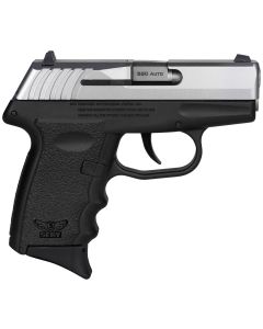 SCCY Industries CPX-3TTBK CPX-3Sub-Compact Frame 380 ACP 10+1, 3.10" Stainless Quadlock Barrel, Serrated Stainless Steel Slide, Black Polymer Frame w/Finger Grooves, No Safety, Right Hand