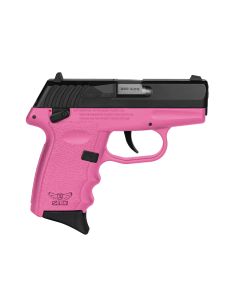 SCCY Industries CPX-4CBPK CPX-4380 ACP 10+1 2.96" Pink Polymer Serrated Black Nitride SS Slide Finger Grooved Pink Polymer Grip