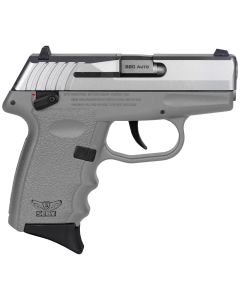 SCCY Industries CPX-4TTSG CPX-4380 ACP 10+1 2.96" Sniper Gray Polymer Serrated SS Slide Finger Grooved Sniper Gray Polymer Grip