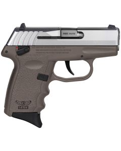 SCCY Industries CPX-4TTDE CPX-4380 ACP 10+1 2.96" Flat Dark Earth Polymer Serrated SS Slide Finger Grooved FDE Polymer Grip