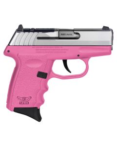 SCCY Industries CPX3TTPKRDRG3 CPX-3 RD 380 ACP 10+1 2.96" Pink Polymer/Serrated Stainless Steel Slide/Finger Grooved Pink Polymer Grip