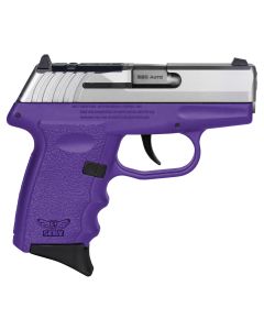 SCCY Industries CPX3TTPURDRG3 CPX-3 RD 380 ACP 10+1 2.96" Purple Polymer/Serrated Stainless Steel Slide/Finger Grooved Purple Polymer Grip