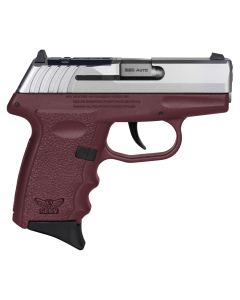 SCCY Industries CPX3TTCRRDRG3 CPX-3 RD 380 ACP 10+1 2.96" Crimson Red Polymer/Serrated Stainless Steel Slide/Finger Grooved Crimson Red Polymer Grip