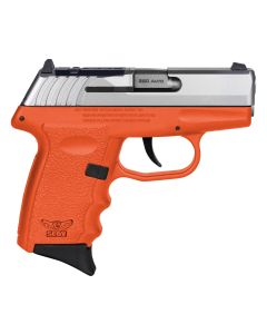 SCCY Industries CPX3TTORRDRG3 CPX-3 RD 380 ACP 10+1 2.96" Orange Polymer/Serrated Stainless Steel Slide/Finger Grooved Orange Polymer Grip