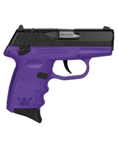 SCCY Industries CPX4CBPURDRG3 CPX-4 RD 380 ACP 10+1 2.96" Purple Polymer/Serrated Black Nitride Stainless Steel Slide/Finger Grooved Purple Polymer Grip