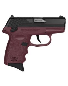 SCCY Industries CPX4CBCRRDRG3 CPX-4 RD 380 ACP 10+1 2.96" Crimson Red Polymer/Serrated Black Nitride Stainless Steel Slide/Finger Grooved Crimson Red Polymer Grip