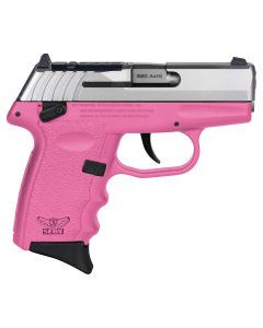 SCCY Industries CPX4TTPKRDRG3 CPX-4 RD 380 ACP 10+1 2.96" Pink Polymer/Serrated Stainless Steel Slide/Finger Grooved Pink Polymer Grip