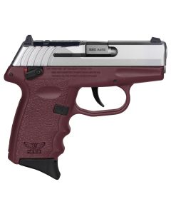 SCCY Industries CPX4TTCRRDRG3 CPX-4 RD 380 ACP 10+1 2.96" Crimson Red Polymer/Serrated Stainless Steel Slide/Finger Grooved Crimson Red Polymer Grip