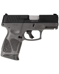 Taurus 1G3C931G G3CCompact Frame 9mm Luger 12+1 3.26" Matte Stainless Steel Barrel, Matte Black Tenifer Serrated Steel Slide, Gray Polymer Frame w/Picatinny Rail, Gray Polymer Grip, Right Hand