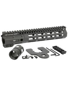 Midwest Industries MINF105 Night Fighter10.50" M-LOK Black Hardcoat Anodized Aluminum Includes Barrel Wrench, Nut, &amp; 5 Slot Rail