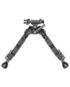 Accu-Tac BRASQDG204 BR-4 G2 Arca Spec Bipod made of Black Hardcoat Anodized Aluminum with ARCA Style Rail Attachment, Steel Feet &amp; 5.75"-8.25" Vertical Adjustment