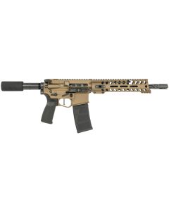 Patriot Ordnance Factory 01797 Renegade + Direct Impingement 300 Blackout 30+1 10.50" Black Nitride Aluminum Barrel, 9" M-LOK Handguards, Burnt Bronze Aluminum Buffer Tube, Black Polymer Grips