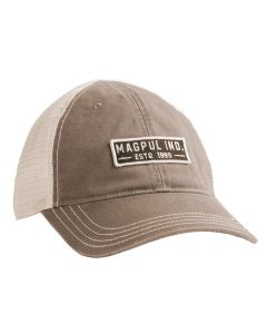 Magpul MAG1260-252 Established Garment Trucker Hat Driftwood Adjustable Snapback OSFA Embroidered Patch