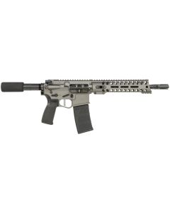Patriot Ordnance Factory 01802 Minuteman Direct Impingement 5.56x45mm NATO Caliber with 10.50" Barrel, 30+1 Capacity, Tungsten Metal Finish, Buffer Tube Stock &amp; Black MFT Grip Right Hand