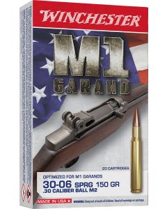 Winchester Ammo WIN3006M2 Active Duty M2 30-06Springfield 150gr Full Metal Jacket 20 Per Box/10 Case