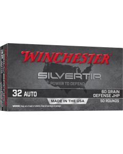 Winchester Ammo W32AST Silvertip32ACP 60gr Jacketed Hollow Point 50 Per Box/10 Case