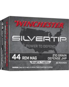 Winchester Ammo W44MST Silvertip44RemMag 210gr Jacketed Hollow Point 20 Per Box/10 Case