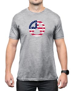 Magpul MAG1281030M Independence IconAthletic Gray Heather Cotton/Polyester Short Sleeve Medium