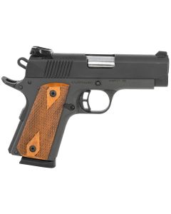 Taylors &amp; Company 230008 1911 Compact 45 ACP Caliberwith 3.63" Barrel, 7+1 Capacity, Overall Black Parkerized Finish, Beavertail Frame, Checkered Walnut Grip