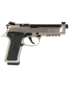 Beretta USA J92XPC020 92X PCO Full Size Frame 9mm Luger 10+1, 4.90" Black Barrel, Gray Nistan Optic Ready/Serrated Steel Slide &amp; Frame w/Beavertail &amp; Picatinny Rail