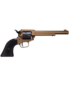Heritage Mfg SRR22A6 Rough Rider22 LR 6 Shot, 6.50" Burnt Bronze Cerakote Steel Barrel &amp; Frame, Black Satin Cylinder, Black Polymer Grip, Hammer/Thumb Safety, Exposed Hammer