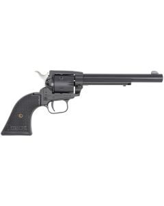 Heritage Mfg SRR22MBS6PG Rough Rider22 LR/22 WMR 6 Shot/ 6.50" Black Satin Steel Barrel, Frame &amp; Cylinder, Black Polymer Grip, Hammer/Thumb Safety, Exposed Hammer