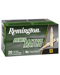 Remington Ammunition 27682 Premier Match 223Rem 52gr Boat Tail Hollow Point 20 Per Box/10 Case