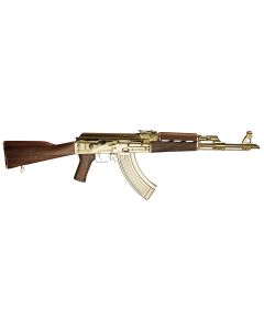 Zastava Arms Usa ZR7762WMGL ZPAPM707.62x39mm 16.25" 30+1, 24K Gold Plated Barrel/Rec, Walnut Stock &amp; Grip, Gold Mag Included