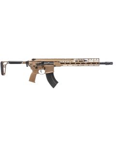 Sig Sauer RMCX762R16BLT MCX Spear LT 7.62x39mm 16" 28+1, Coyote, OEM Grip/Folding Stock, Rocksett Sig QD Suppressor Ready Flash Hider, Adj. Gas Block