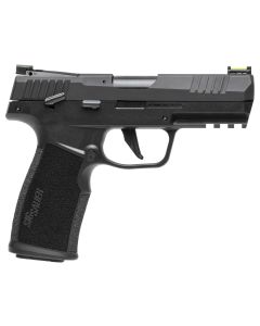 Sig Sauer 322CBAS10 P32222 LR 10+1 4" Black Steel Threaded Barrel, Black Hard Coat Anodized Optic Ready/Serrated Slide, Black SS/Polymer Frame w/Picatinny Rail &amp; Black Polymer Grips