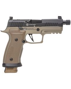 Sig Sauer 320AXGCA9CWCBTTBR2 P320 AXG Combat Limited Edition 9mm Luger 21+1 4.60" Black Nitron, Serrated/Optic Ready Slide, Coyote Hogue G10 Grips &amp; Backstrap Grip