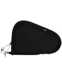 Allen 748 Locking Handgun Case Black Endura, YKK Zippers &amp; Foam Padding Includes 2 Keys 8" L