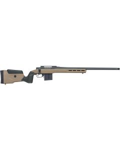 Mossberg 28148 Patriot LR Tactical 6.5 PRC 10+1 22" Matte Blued Threaded Bull Barrel, Matte Blued Picatinny Rail MDT Oryx Tactical M-LOK Flat Dark Earth Synthetic Stock, Right Hand