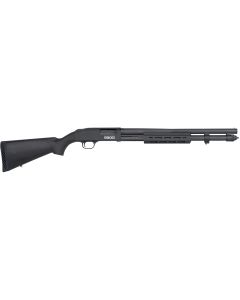 Mossberg 51604 590S12 Gauge Pump 3" 13+1 20" Matte Blued Steel Barrel, Matte Blued Optic Ready Receiver, Fixed Black Synthetic Stock, Right Hand