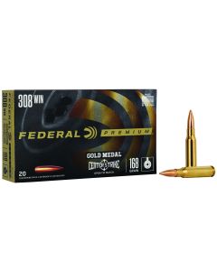 Federal GM308OTM1 Premium Gold Medal 308Win 168gr Open Tip Match 20 Per Box/10 Case