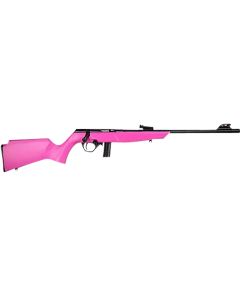 RossiRB22Compact 22 LR 10+1, 16" Matte Black Button Rifled Free Floating Steel Barrel, Matte Black Stainless Steel Receiver, Pink Monte Carlo Stock, Right Hand