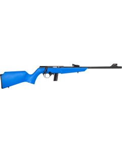 RossiRB22Compact 22 LR 10+1, 16" Matte Black Button Rifled Free Floating Steel Barrel, Matte Black Stainless Steel Receiver, Blue Monte Carlo Stock, Right Hand
